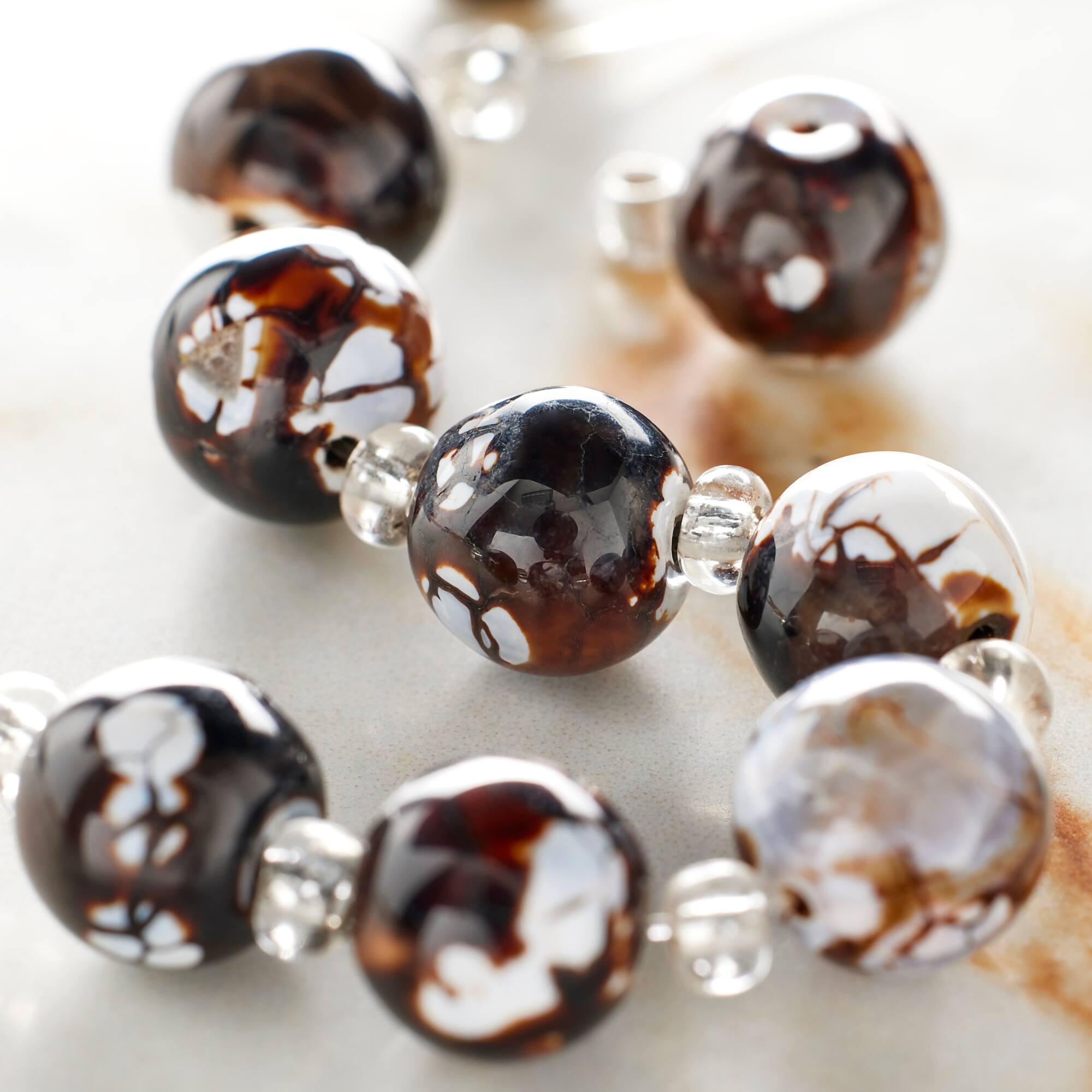 Amber Round Agate Stone Beads, 10mm by Bead Landing™